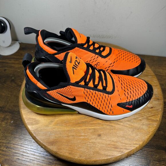Nike Air Max 270 Total Orange Shoe Sneakers Men's Size 9 BV2517-800